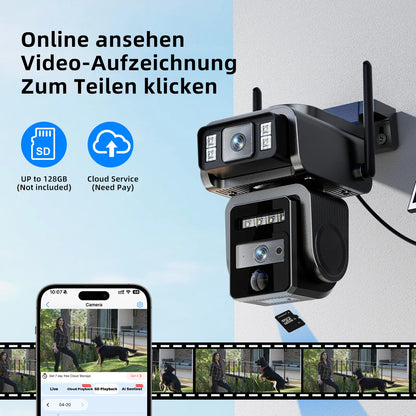 ⏰Up to 60% OFF, last six hours! - New solar-powered portable WiFi smart 1080p surveillance camera with two-way audio