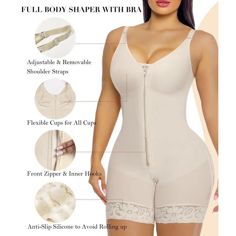 ✨✨Tummy Control Butt Lifter Shaper – Zipper Crotch for Comfort and Confidence-lln