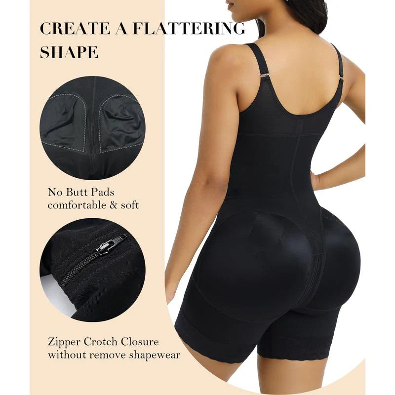 ✨✨Tummy Control Butt Lifter Shaper – Zipper Crotch for Comfort and Confidence-lln