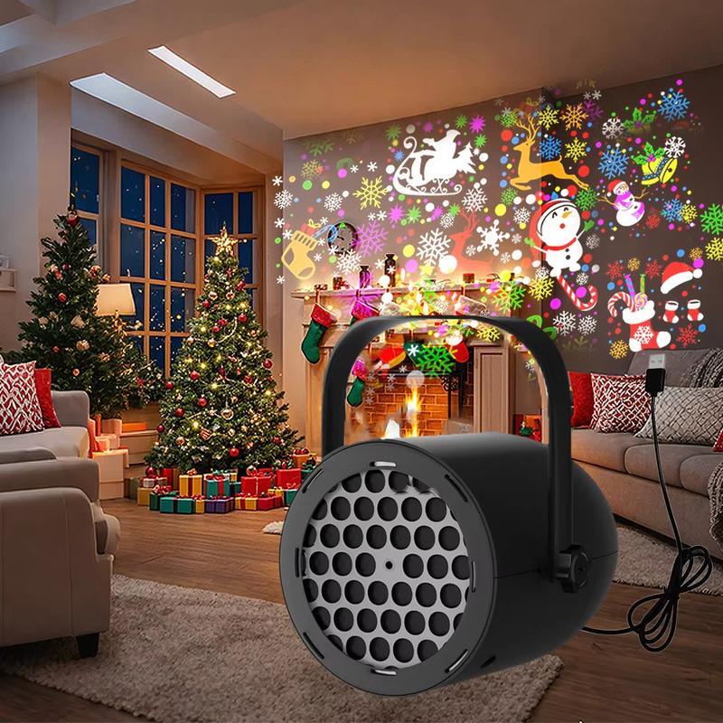 🎁NESLEMY Christmas Projection Lamp 5V/1A with 16 Patterns USB Powered for Home🎅