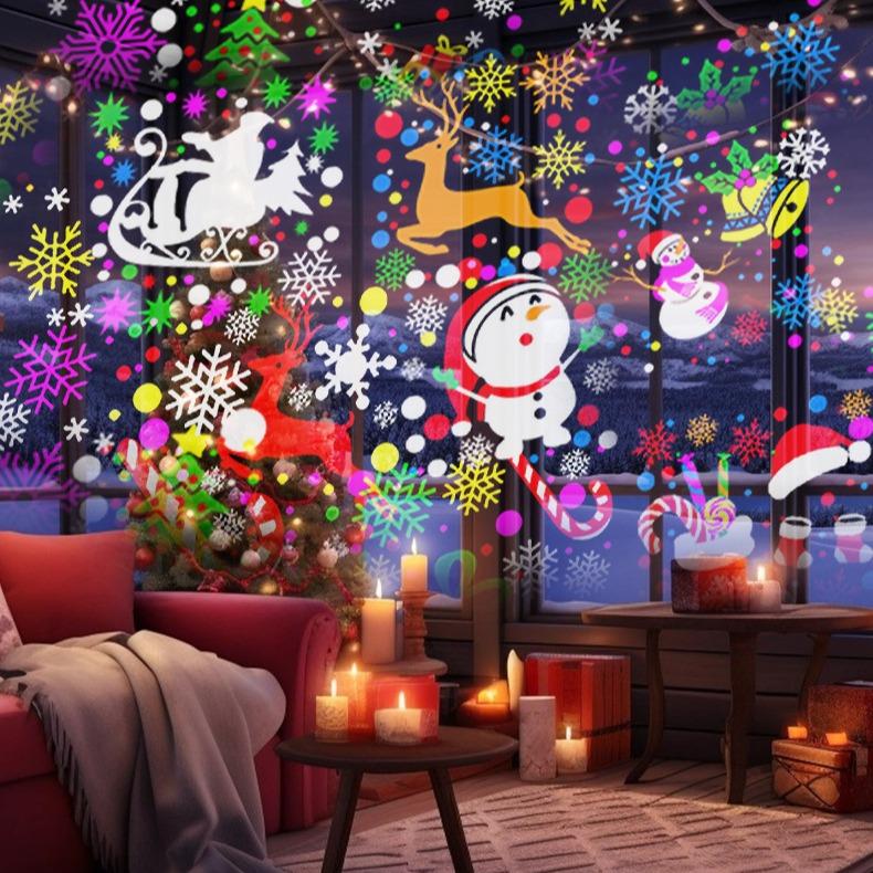 🎁NESLEMY Christmas Projection Lamp 5V/1A with 16 Patterns USB Powered for Home🎅