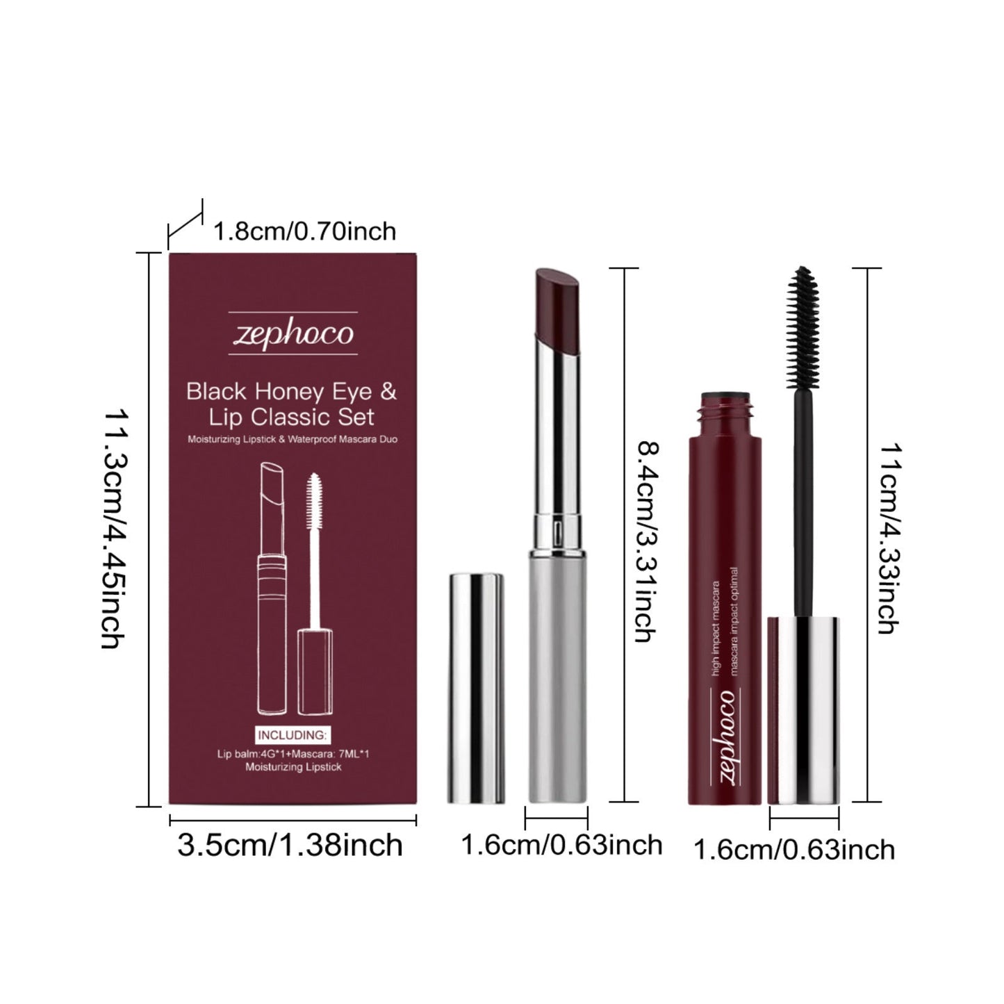 🎄LAST DAY SALE 50% OFF-🏆:Honey Lip & Eye Bundle - Almost Lipstick Honey + High Impact Mascara Honey🎁🎁